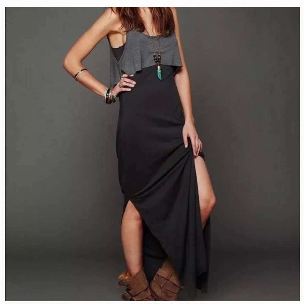 Free People Beach maxi two fer maxi dress